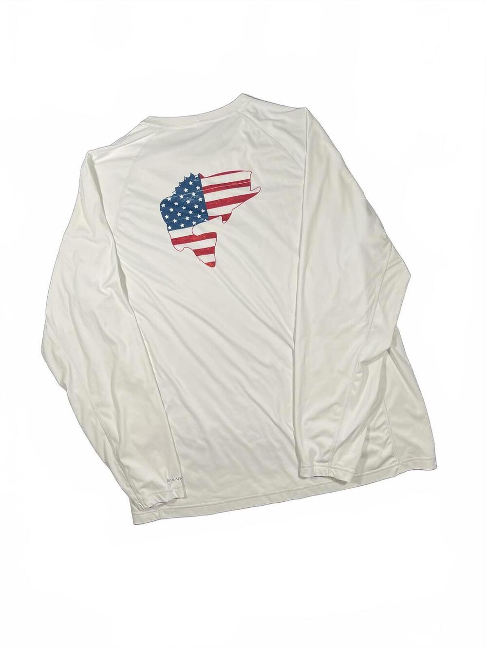 Simms SolarFlex UPF 50 2XL Long Sleeve Men's Activewear Fishing Shirt - White